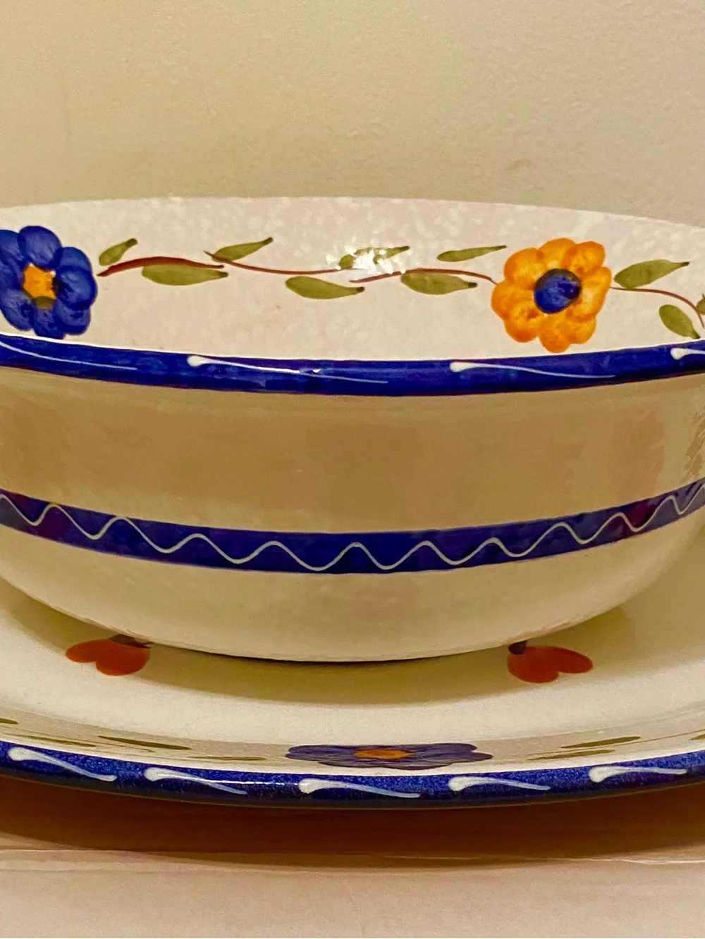 Vintage Furio Made in Italy Ceramic Floral Large 12